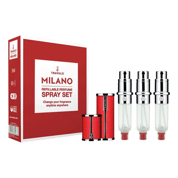 Travalo Набор Milano Refillable Perfume Spray (сменная капсула 3*5мл + футляр)